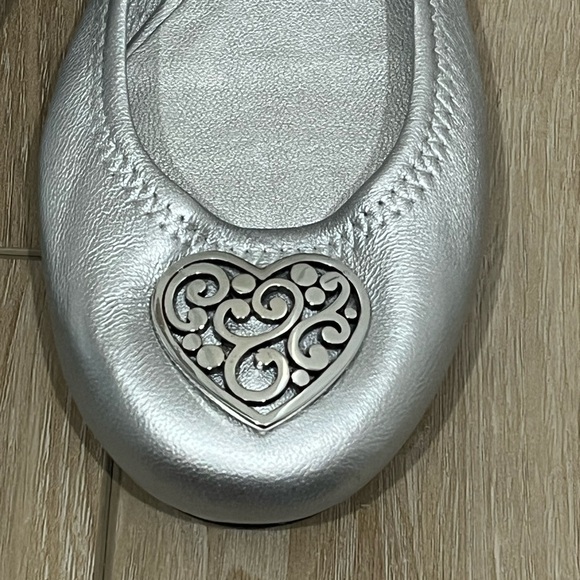 Brighton Silver Flats with Heart Accent - Picture 2 of 8